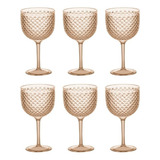 Kit 6 Taças P/ Gin Em Acrílico Luxxor 600ml Amber- Paramount Cor Âmbar