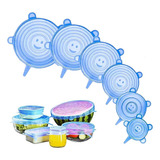 Kit 6 Tampas Panela Silicone Reutilizável Universal Elástica