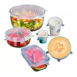 Kit 6 Tampas Silicone Panela Pote Universal Flexível Lavável