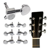 Kit 6 Tarraxa Violao Aço Abs Violão Guitarra Tarracha Afinar
