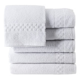 Kit 6 Toalha De Banho Branco Hotel Pousada.