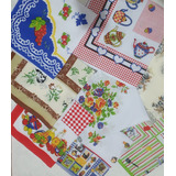 Kit 6 Toalhas Para Fogão 70x70cm Estampas Sortidas 