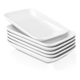 Kit 6 Travessa Bandeja Retangular Em Melamina 19x12cm Servir