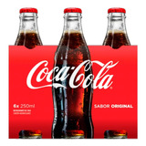 Kit 6 Unidades Coca Cola Garrafa De Vidro 250ml