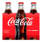 Kit 6 Unidades Coca Cola Garrafa De Vidro 250ml