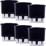 Kit 6 Vasos Autoirrigáveis Raiz N3 14 X 16 Cm Médio Preto