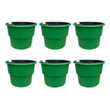 Kit 6 Vasos Autoirrigável Planta Armazém Do Verde 20cm Cores