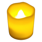 Kit 6 Vela Eletrônica Vela De Led Amarela Baterias Inclusas
