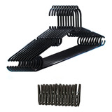 Kit 60 Cabides Preto Adulto Antidelizante Reforçado Atacado