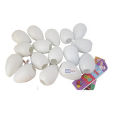 Kit 60 Casquinha De Ovo De Páscoa Ovinhos Plástico Branca