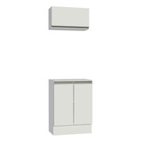 Kit 60 Cm 100% Mdf 2 Portas E 1 Suspensa Branco Smart Madesa