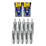 Kit 600un Esferas Aço Bbs Steel + 10un Gás Co2 Calibre 4,5mm