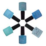 Kit 6un Esmaltes Em Gel Led Uv Unhas Acrigel Porcelan 07-12