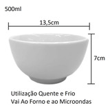 Kit 6x Cumbuca Bowl Porcelana 500ml