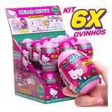 Kit 6x Ovinho Surpresa 2d Hello Kitty-bala Pulseira Adesivo