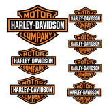 Kit 7 Adesivos Refletivo Capacete Harley Davidson Cycles 001