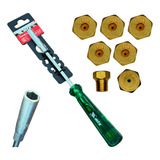 Kit 7 Bicos P/ Converter Fogao Para Gás De Botijão + Chave 7