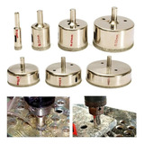 Kit 7 Brocas Diamantadas Serra Copo Até 100mm Vidro Ceramica