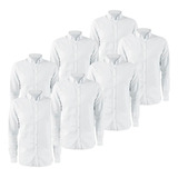 Kit 7 Camisa Masculina Social Manga