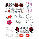 Kit 7 Cartelas 3d Tatuagem Temporária Varias Tattoo Fake