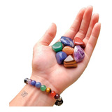 Kit 7 Chakras Pedra Rolada Natural Equilíbrio Energia Reiki