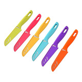 Kit 7 Faca Aço Inox Afiada Com Bainha Capa Protetora