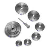 Kit 7 Ferramentas Mini Disco Serra Circular Micro Retífica