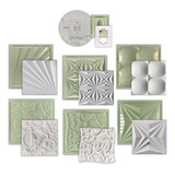 Kit 7 Formas Moldes Para Fabricação De Gesso 3d 30x30cm