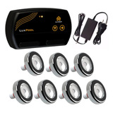 Kit 7 Led Rgb 6w Inox Piscina Tholz + Comando Wifi Alexa