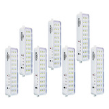 Kit 7 Luminaria Luz De Emergência Branca 30 Leds Bivolt