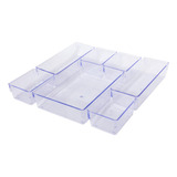 Kit 7 Organizador Multiuso Modular Gavetas Acrílico Cristal