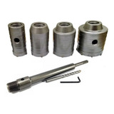 Kit 7 Pçs Serra Copo Concreto Videa C/haste Sds Plus 250mm