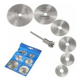 Kit 7 Peças Mini Disco Serra Circular Micro Retifica Dremel
