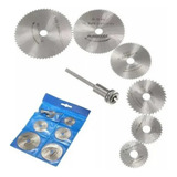 Kit 7 Peças Mini Disco Serra Circular Micro Retifica