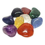 Kit 7 Pedras Cristais Naturais Dos Chakras + Yin Yang 