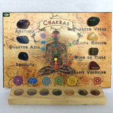 Kit 7 Pedras Dos Chakras Pedras Brasileiras Quadro Reiki