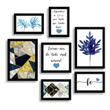 Kit 7 Placas Quadros Decorativos Agradeço A Deus Por Tudo Fé