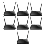 Kit 7 Roteador Repetidor 2 Antenas 300 Mbps 4 Portas D-link