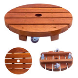 Kit 7 Suporte Para Vaso De Planta Redondo Rodinhas Cristal