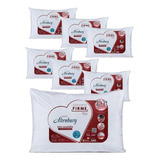 Kit 7 Travesseiros Suporte Firme 100% Algodão Super Macio