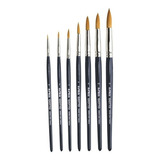 Kit 7x Pincel Sintético Giotto Redondo Cerda Macia 02 Ao 12