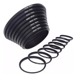 Kit 8 Anel Adaptador Step Up Filtro Lente 49mm 82mm