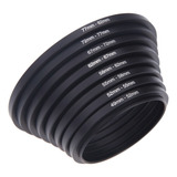 Kit 8 Anel Adaptador Step Up Filtro Lente 49mm 82mm