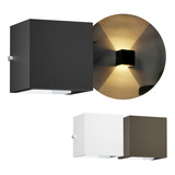 Kit 8 Arandelas Box Cubo Pequena 2 Fachos Parede Muro