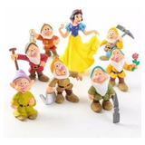Kit 8 Bonecos Branca De Neve E Os Sete Anões Miniaturas