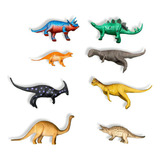 Kit 8 Brinquedo Dinossauros De Borracha