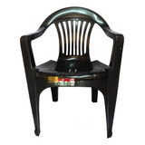 Kit 8 Cadeira Plástica Preta Poltrona