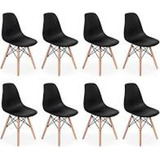 Kit 8 Cadeiras Eiffel Charles Eames
