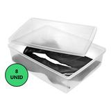 Kit 8 Caixa De Sapato Transparente Organizar Extra Grande