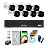 Kit 8 Câmeras Intelbras 1120b Dvr Mhdx 16 Canais 1tb